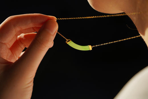 18k金镶嵌｜老坑碧玉smile 商品图5