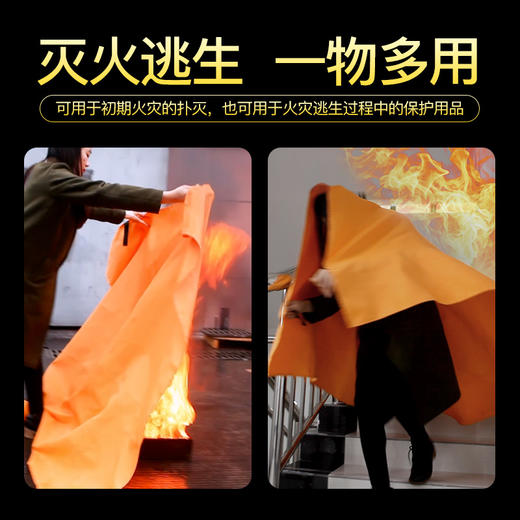 【森哥优选】灭火毯 消防专用 认证厨房家庭用玻璃纤维硅胶火灾逃生防火毯 商品图0