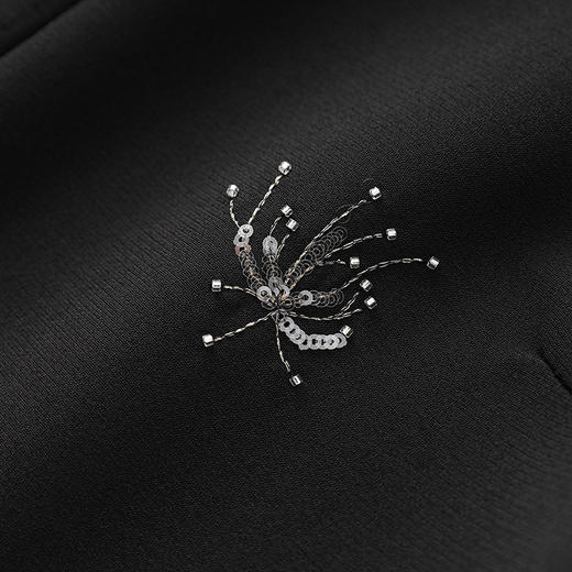 「高货wl」全新升级【铂金会员358/天猫479/差价121】(00553)洛诗琳优雅钉珠亮片连衣裙2025夏季圆领显瘦无袖背心裙 商品图3