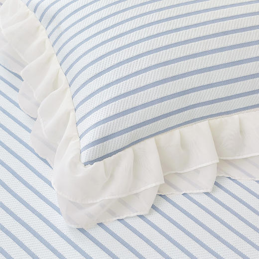 PE凉感豆豆花边床笠席空调席凉席三件套 商品图8