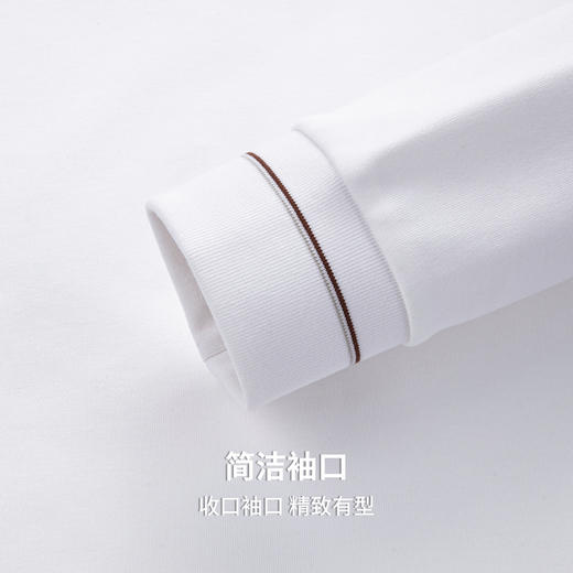 圣得西纯棉刺绣圆领T恤男款2025年秋季新款男士商务休闲长袖卫衣 商品图8