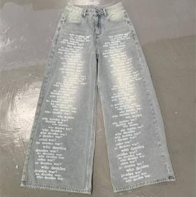 NC满印字母直筒牛仔裤50325 夏季 156052330091
