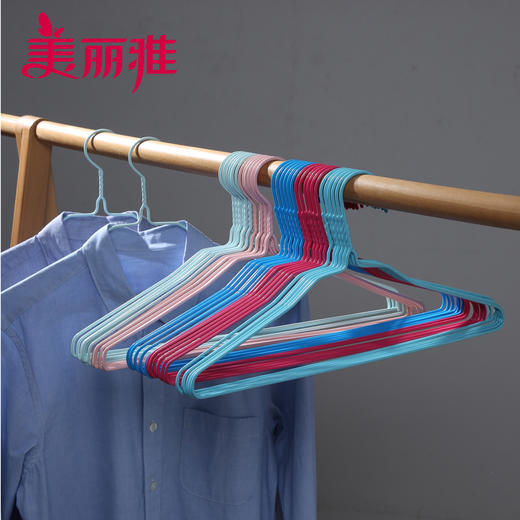 【批发】美丽雅 特惠装浸塑衣架6支装（颜色随机） 商品图4