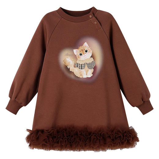 【实体店同款】女童长袖连衣裙秋季新款安奈儿童装XG533207 商品图5