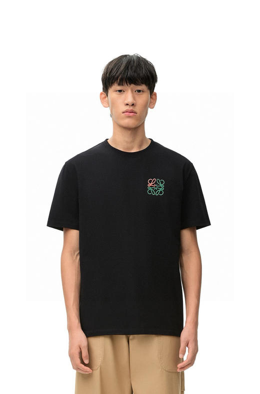 拼色款 L0E小罗 25新款 小标Logo刺绣圆领宽松短袖T恤 TX573 商品图1