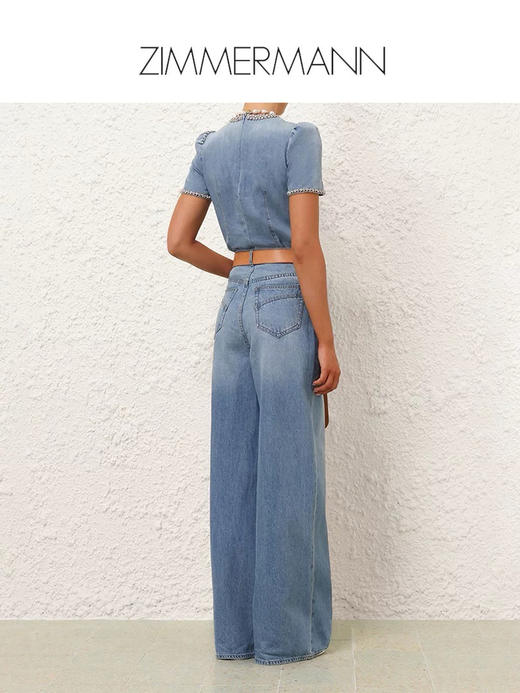 牛仔阔腿裤。自己备注号码 商品图2