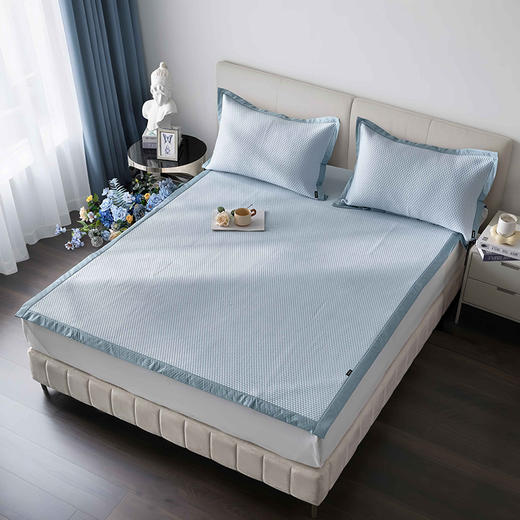 多喜爱 凉豆豆凉感席三件套-溪上【凉感值0.28超国标86%】 【A类面料】【有效抗菌】【四角绑带】【可水洗机洗】【柔软可折叠】按摩颗粒加厚三明治结构 商品图1