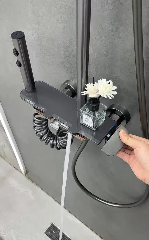 5947 艾斯全铜四档花洒-枪灰 商品图4