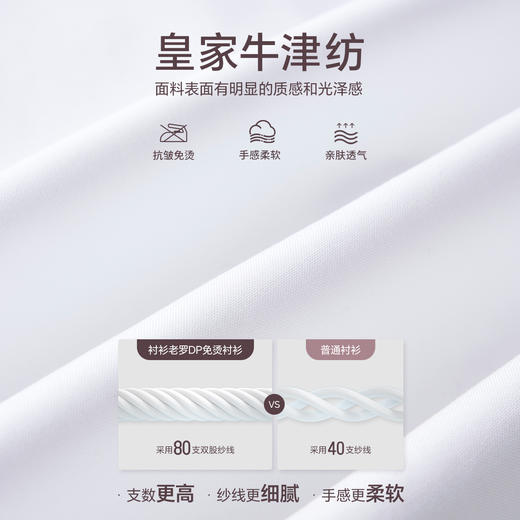 【总裁系列】新疆天山棉皇家牛津纺DP免烫长袖衬衫250Y0F646L[门店专款] 商品图4