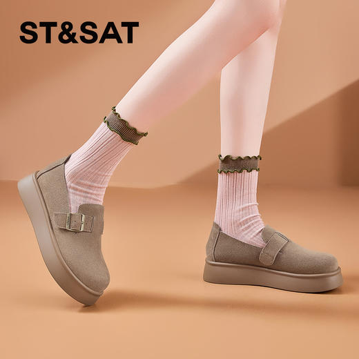 星期六复古经典百搭厚底全包勃肯鞋SSD1111CAZ 商品图1