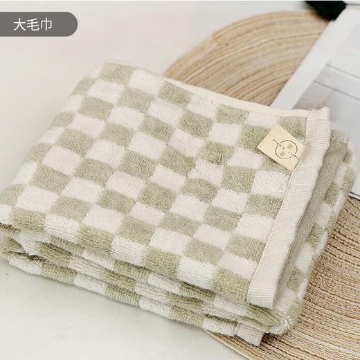 有机棉系列  棋盘格大方巾 商品图2