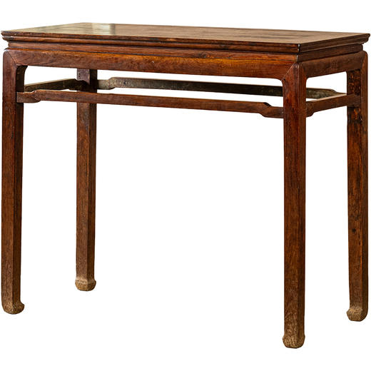 明	黄花梨束腰罗锅枨马蹄腿半桌 商品图5