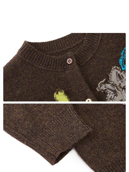 jnby   25年秋款  短款开襟毛衫  1P8310210 商品图6