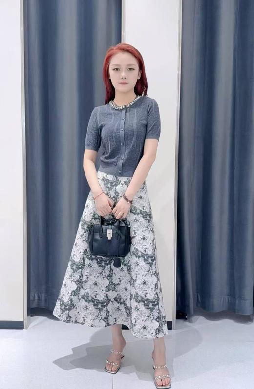 贝茜妮秋款小香风重工镶钻短袖针织 商品图1