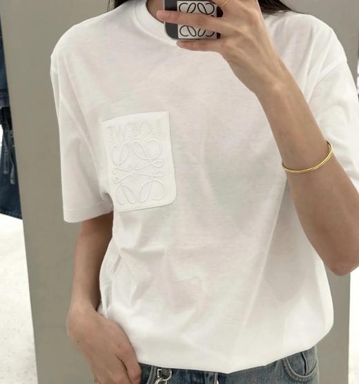 贸易公司渠道　25早秋新品　Lowe经典口袋刺绣T恤　男女同款　高支丝光精梳棉 商品图1