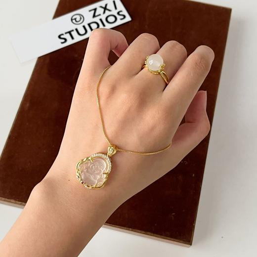 BM品牌玉髓佛公平安顺遂吊坠项链 商品图8