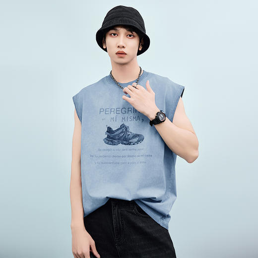 【新品上新】HX 夏季圆领背心微宽松纯棉C109520014101 商品图2