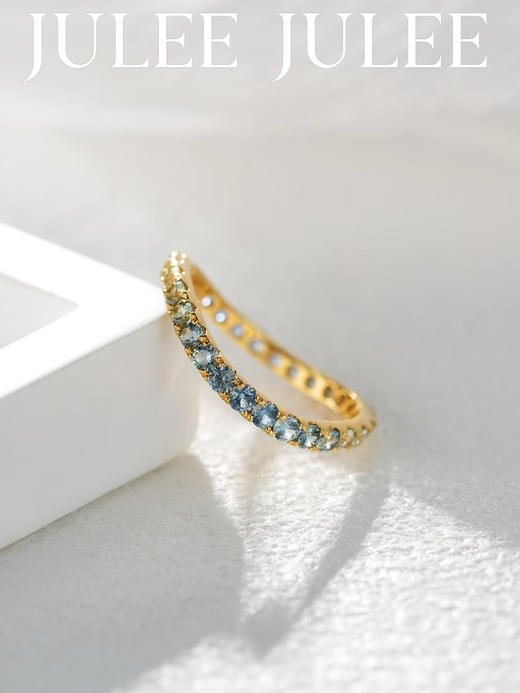 JULEE JULEE茱俪珠宝 18K玫瑰金精切蓝宝石戒指 商品图9
