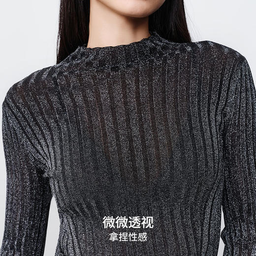 simplepieces冬季新品SPS毛织女高领长袖针织衫 商品图2