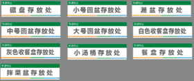 【TS】15-4CM柜子物品标签 亚克力+背面贴双面胶（食堂）