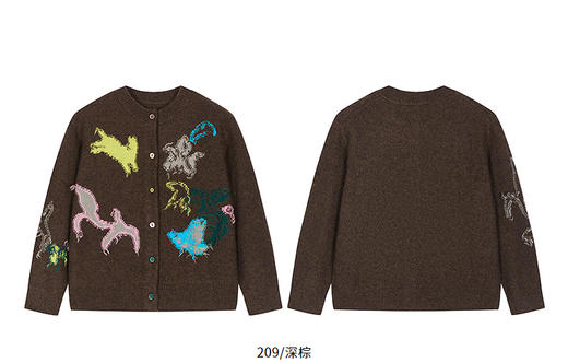 jnby   25年秋款  短款开襟毛衫  1P8310210 商品图5