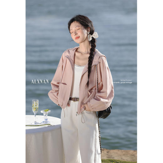 鹿向南「浅日漫行」初秋白色高腰直筒牛仔裤女小个子通勤百搭长裤 商品图1