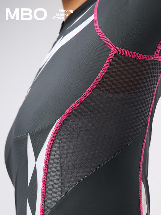 MBO女子千禧复古长袖骑行服ATC332超短显瘦上衣 商品图4