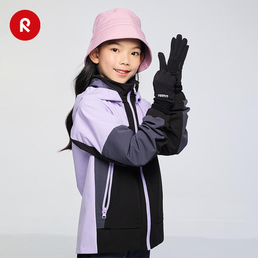 reima男女儿童分指手套大童年早秋新款弹力针织抓绒保暖防滑 商品图1
