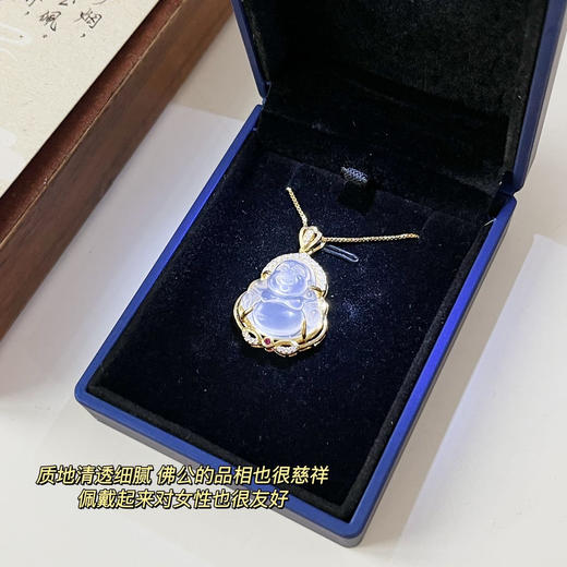 BM品牌玉髓佛公平安顺遂吊坠项链 商品图5