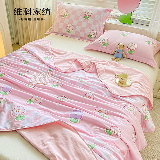 【维科家纺】全棉印花抑菌夏凉被-花栖 商品图4