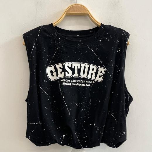 N圆领字母休闲背心（黑）夏季251010770321 商品图0