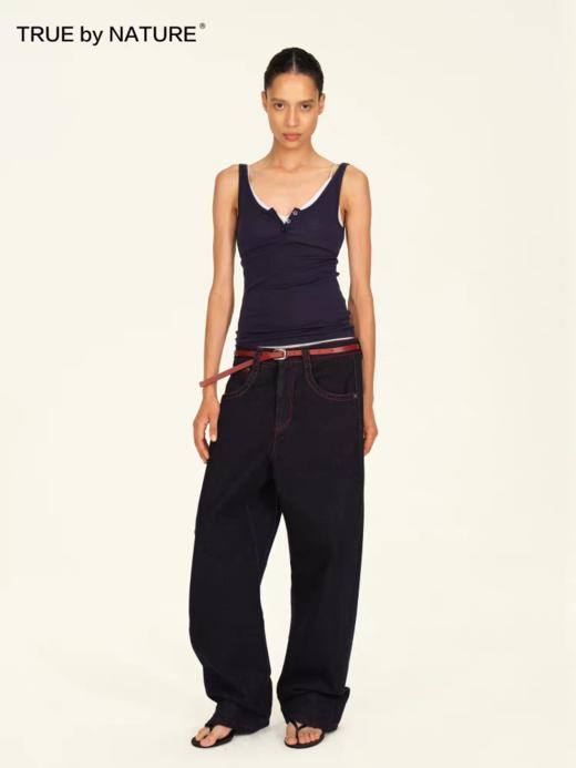 TRUE by NATURE/25SUN08/低腰阔腿牛仔裤 商品图4