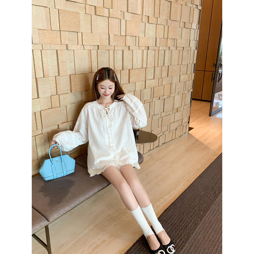 【169元任选2件】最后一波现货！花边长袖衬衫休闲通勤上衣 商品图2