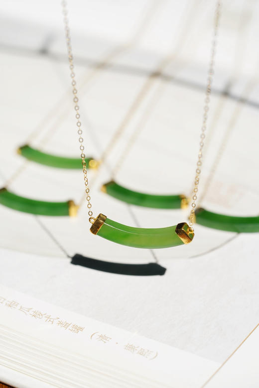 18k金镶嵌｜老坑碧玉smile 商品图1