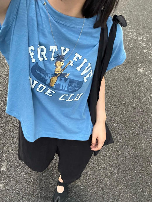 45R花朵/船桨小人印花无袖背心 商品图0