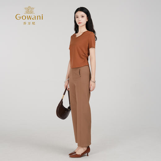 【三色可选】乔万尼基础衣橱系列轻柔棉感T恤EZ2C128 商品图3