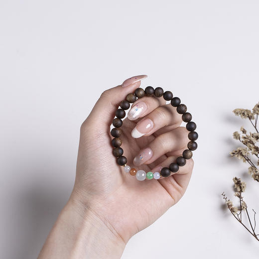 xy0472沉香+翡翠养身手串 商品图8