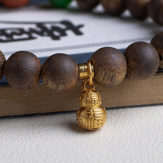 xy0468沉香+碧玉南红回纹珠手串 商品图5