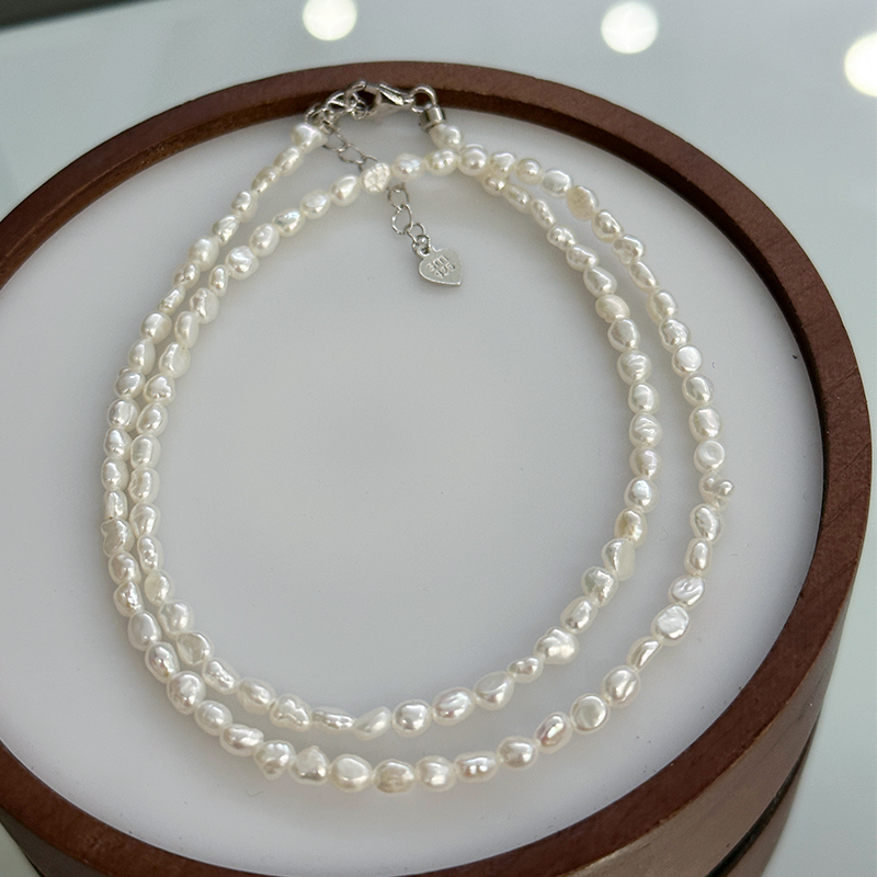 佐奈美（SANAMI）925银米粒巴洛克淡水珍珠项链