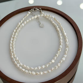 佐奈美（SANAMI）925银米粒巴洛克淡水珍珠项链