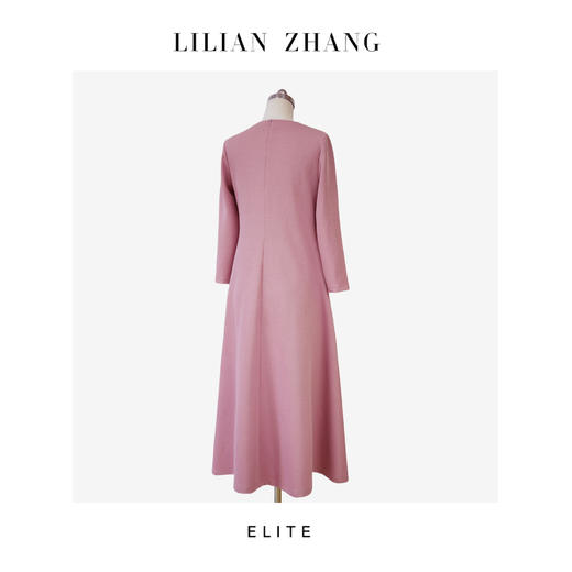 E“定制”——静奢风———浪漫情怀—— 法式优雅针织A摆连衣裙  2501061 商品图4