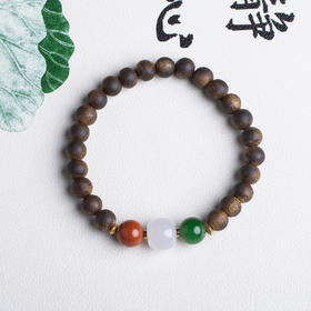 xy0470沉香+国玉三宝国风手串