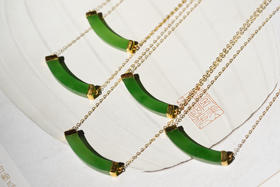 18k金镶嵌｜老坑碧玉smile