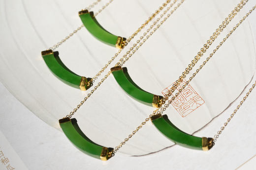 18k金镶嵌｜老坑碧玉smile 商品图0