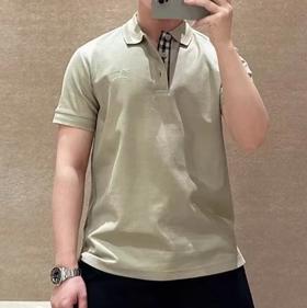 重磅推荐！新色！贸易公司　经典格纹门襟战马徽标polo衫　　三色翻领短袖　