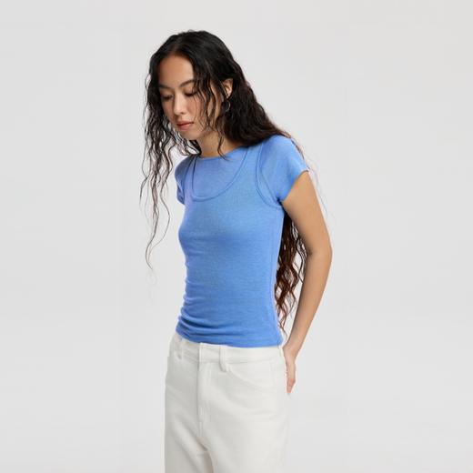 oneup羊毛插肩短袖 商品图2