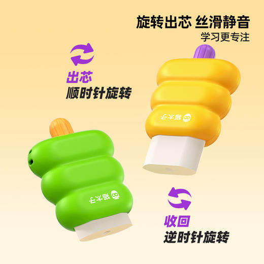 猫太子防丢静音旋转橡皮铅笔橡皮擦小学生专用无屑超干净幼儿园无毒素描六角擦字成线条一年级学习用品高颜值橡皮 商品图2