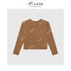A009潘依绣丁丁宠粉PanYiXiu/潘依绣【咖啡星期一】人丝亚麻竹节肌理感针织上衣ZZ0885 商品缩略图1