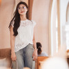 【林栖设计小店】（现货）生活在左镂空提花套头毛衣优雅多色透气显瘦2025早秋新款T恤上衣女G1953322 商品缩略图0