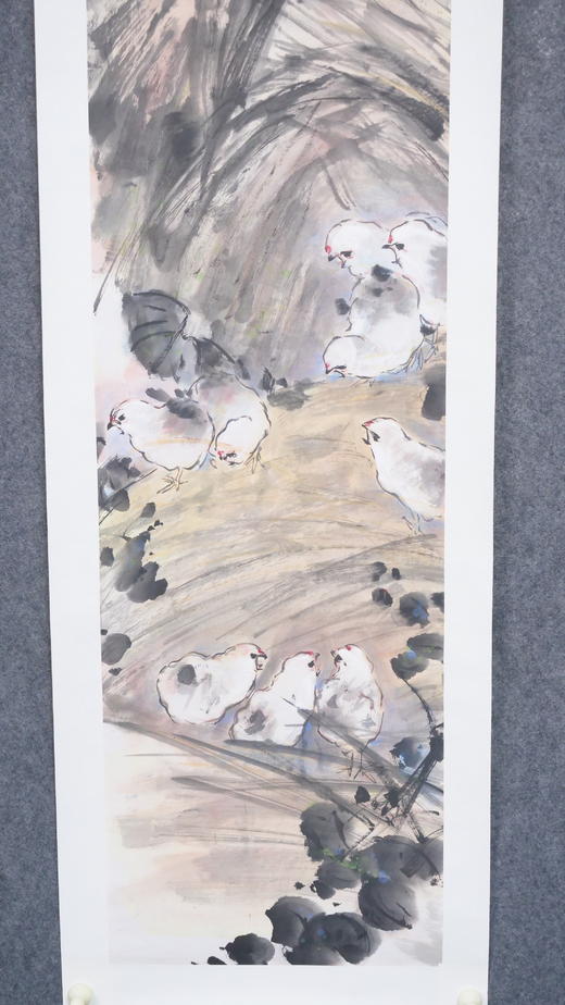 陈永锵《三月南天》国画原作138CM*34CM 手绘宣纸作品 商品图3